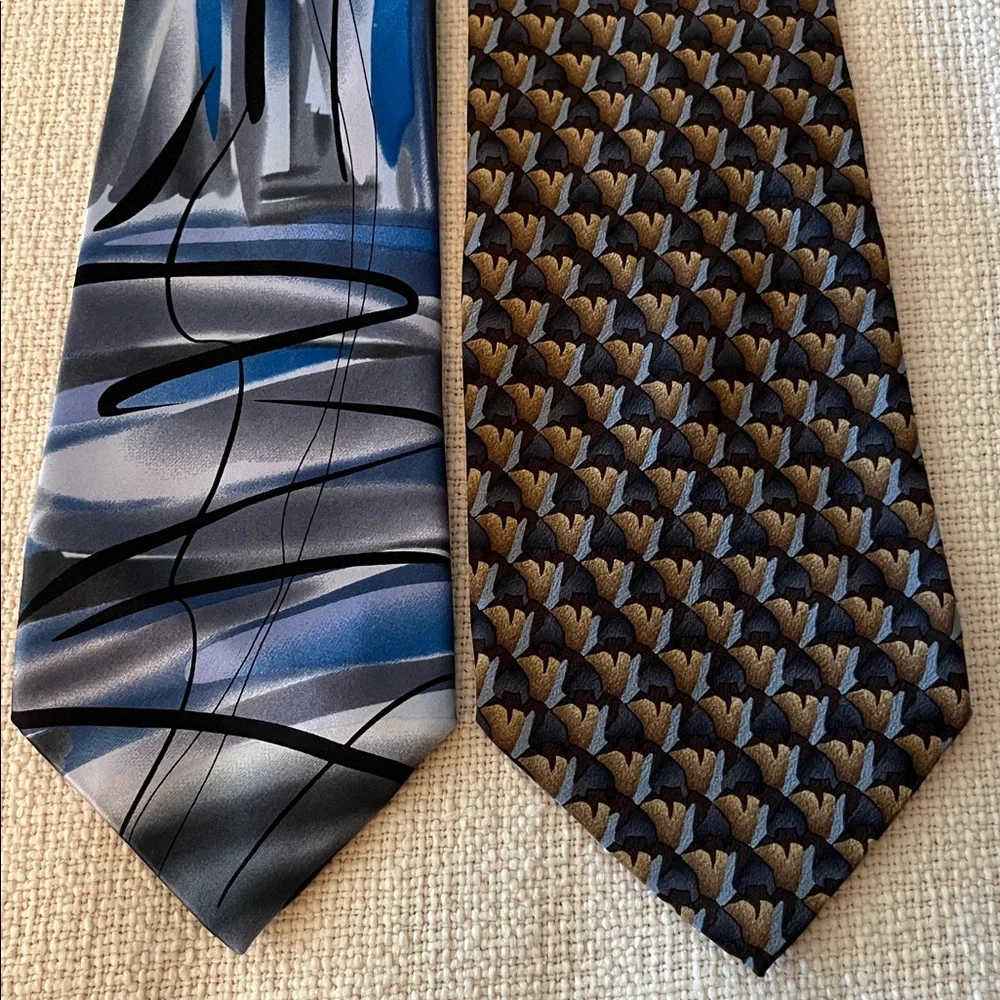 J. GARCIA Lot of 2 VTG Collection Fifteen &‎ Fifty One Artistic Ties
